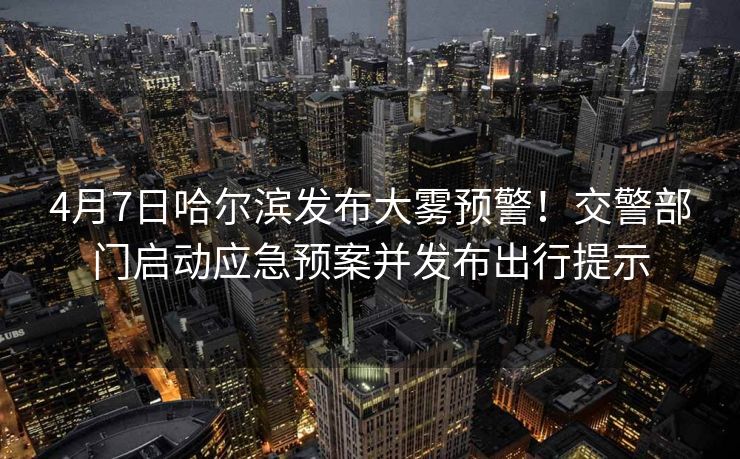 4月7日哈爾濱發(fā)布大霧預警！交警部門啟動應急預案并發(fā)布出行提示