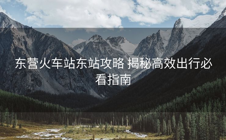 東營(yíng)火車站東站攻略 揭秘高效出行必看指南