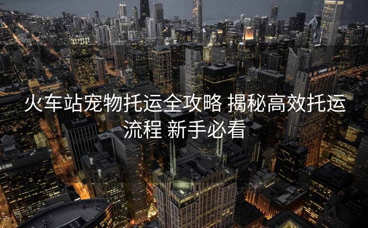 火車(chē)站寵物托運(yùn)全攻略 揭秘高效托運(yùn)流程 新手必看